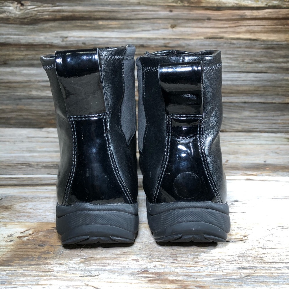 L.L.BEAN Black Ankle Boots Leather Women 7.5 M - Picture 5 of 7